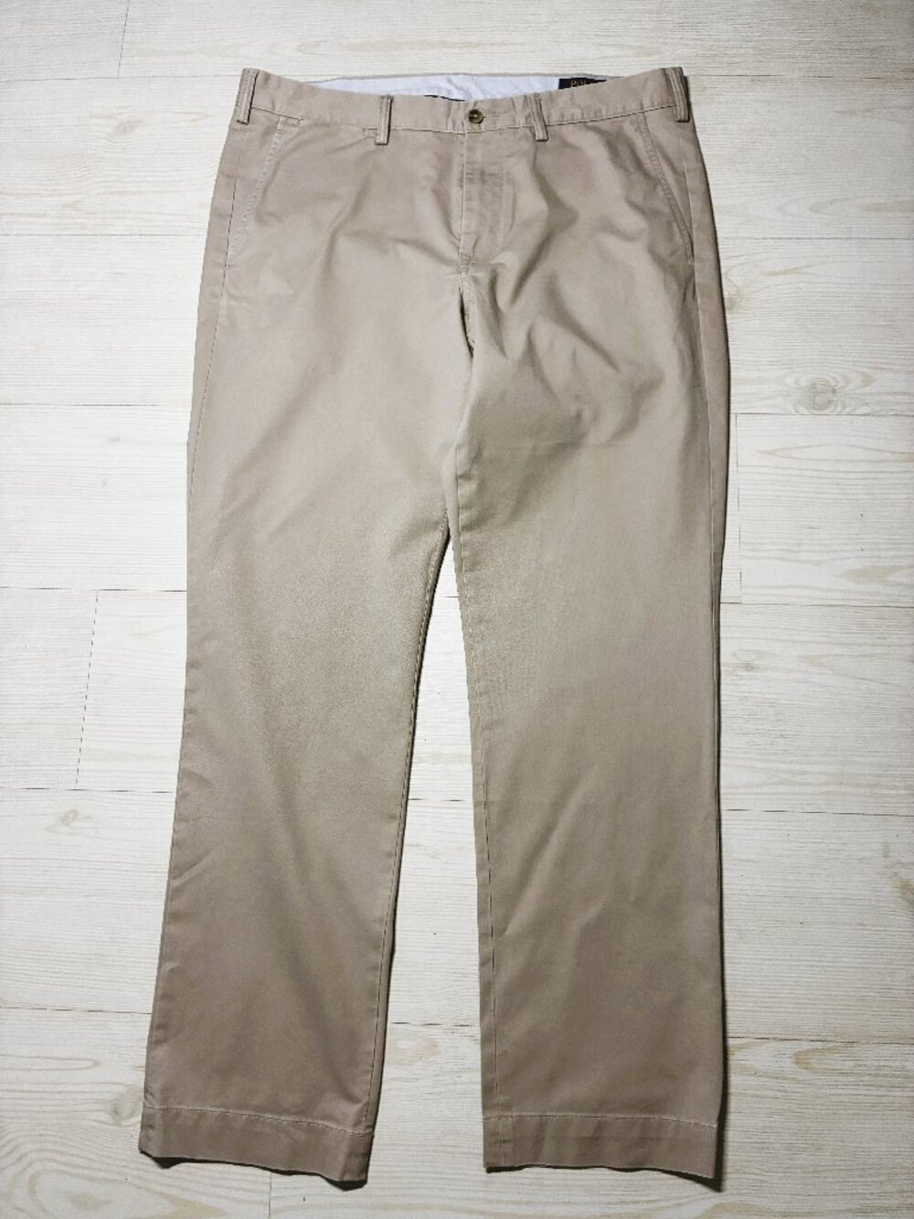 Polo Ralph Lauren Stretch Straight Fit Chino Pants Khaki Beige Men's 36x32